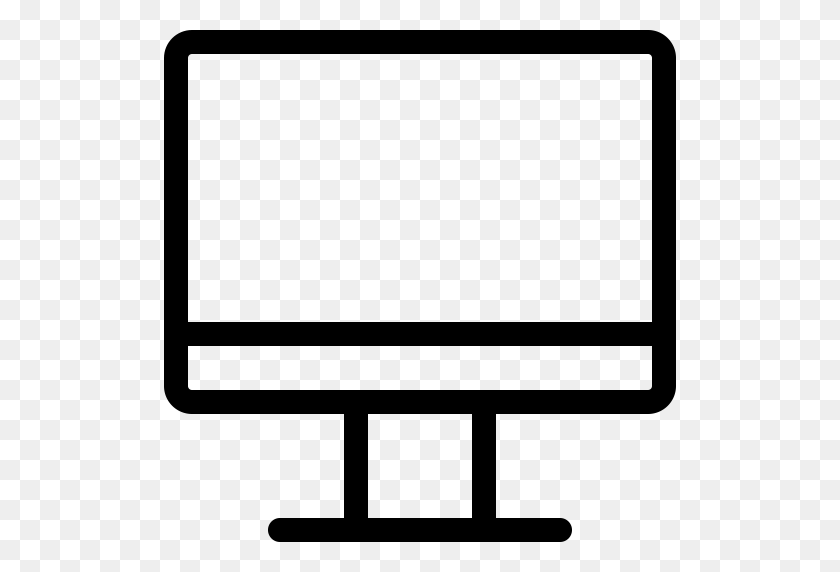 512x512 Computer Pc Clipart Black And White - Computer Black And White Clipart