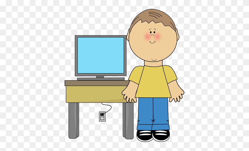 404x450 Computer Pics For Kids Clipart Collection - Wake Up Clipart