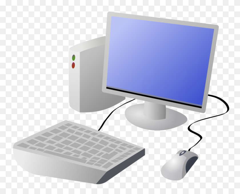 800x636 Computer Png Images Download Free Computer - Old Computer Clipart