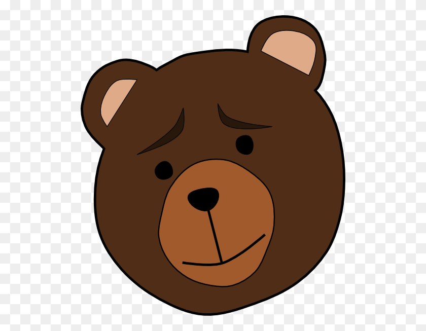 522x593 Обеспокоенный Медведь Картинки - Медведь Лицо Клипарт