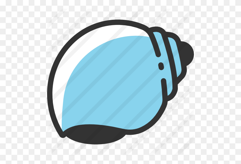 512x512 Conch Shell - Blue Shell PNG