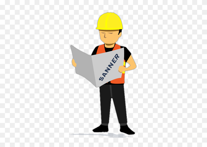 306x538 Concrete Clipart Mason - Construction Worker Clipart Free