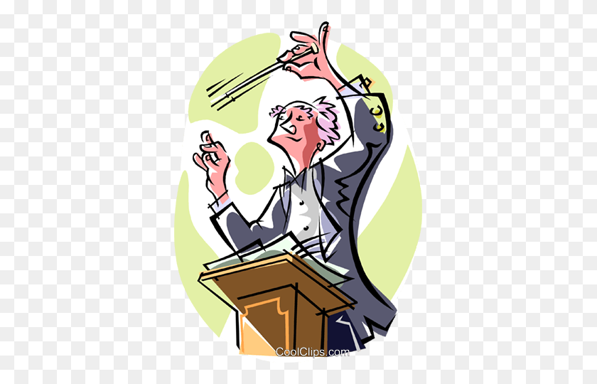 349x480 Conductor Royalty Free Vector Clip Art Illustration - Conductor Clipart
