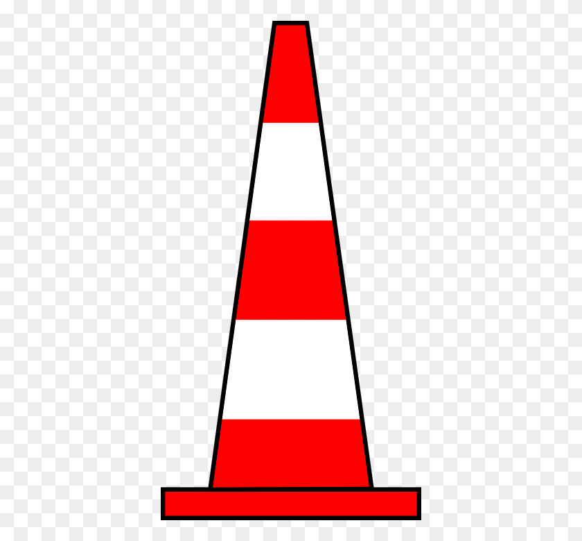 376x720 Cone Clipart Road Closed - Road Clipart PNG