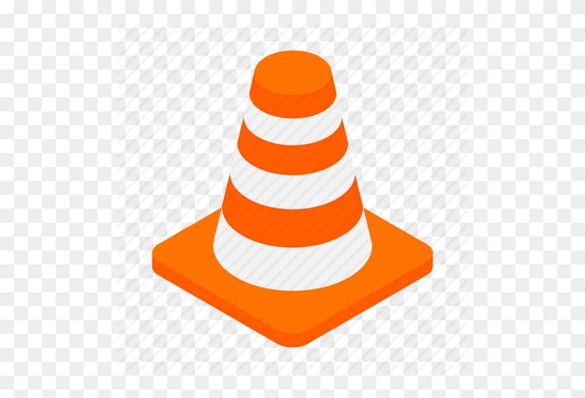 512x512 Cone, Construction, Isometric, Road, Safety, Street, Traffic Icon - Safety Cone Clip Art