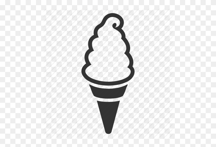 512x512 Конус, Прохладный, Десерт, Мороженое, Мороженое, Мягкие Сливки, Сладкий Значок - Мороженое Png