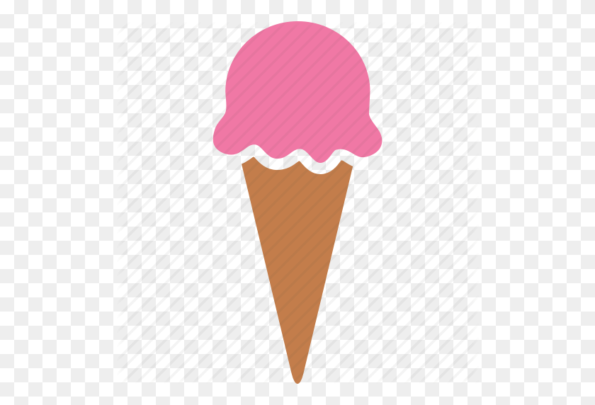 512x512 Рожок, Сливки, Десерт, Джелато, Лед, Мороженое, Значок Совок - Совок Для Мороженого Клипарт