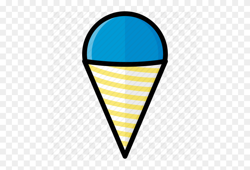 512x512 Cone, Food, Ice, Snow, Snow Cone, Sweet Icon - Snow Cone Clip Art