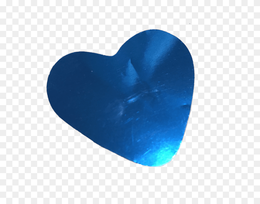 600x600 Confetti Hearts Glossy Metallics, In Bulk Usa Factory - Blue Confetti PNG