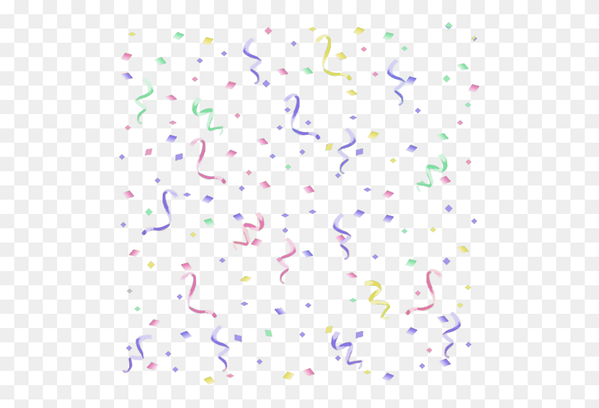 512x512 Confetti Transparent Png Pictures - Confetti Background PNG