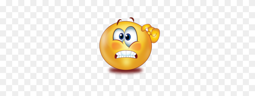 256x256 Confused Big Teeth Emoji - Confused Emoji PNG