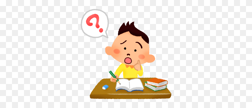 302x300 Confused Boy While Studying Free Clipart Illustrations - Confused Doctor Clipart