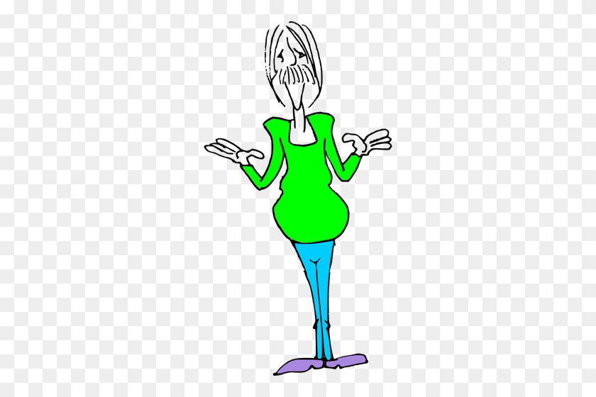 266x500 Confused Cartoon Man - Confused Man Clipart
