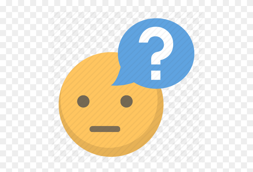 512x512 Confused, Emoji, Face, Mark, Question Icon - Question Emoji PNG