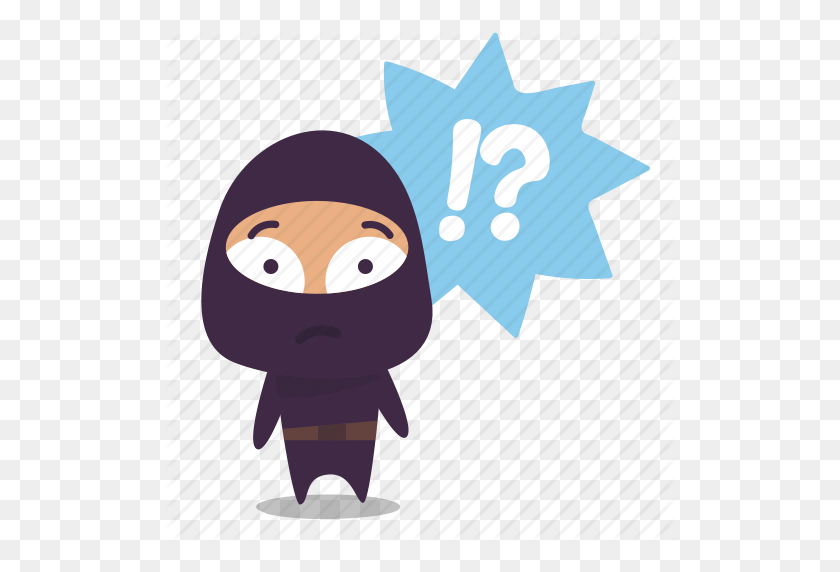 512x512 Confundido, Ninja, Icono De Signo De Interrogación - Signo De Interrogación Emoji Png