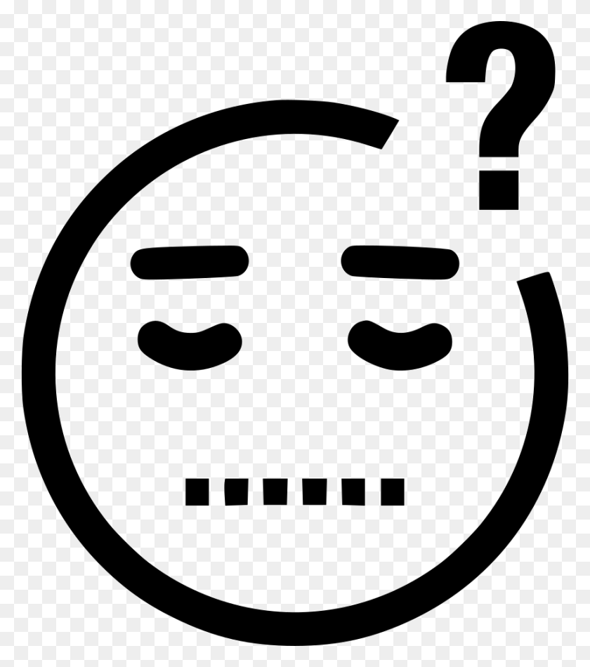 858x980 Confused Png Icon Free Download - Confused Face PNG