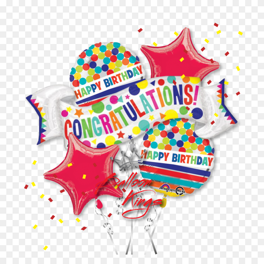 1280x1280 Congratulations Banner Bouquet - Balloon Bouquet Clipart