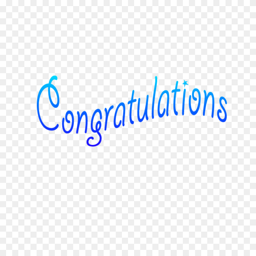 Congratulations Blue Happy Winner Congrats - Congrats PNG