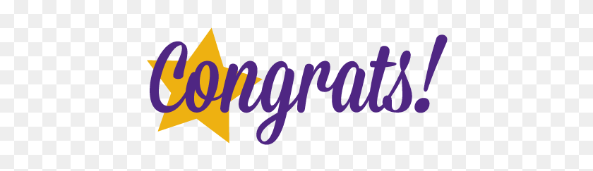 451x183 Congratulations! You're Not A Rookie Teacher Anymore! College - Congrats PNG