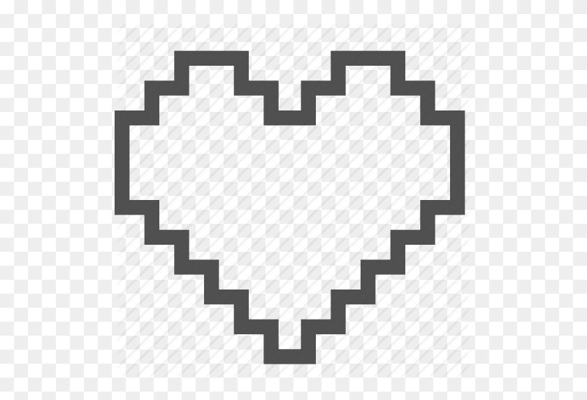 512x512 Консоль, Игра, Сердце, Жизнь, Пиксель, Игра, Значок Игрока - Пиксельное Сердце Png