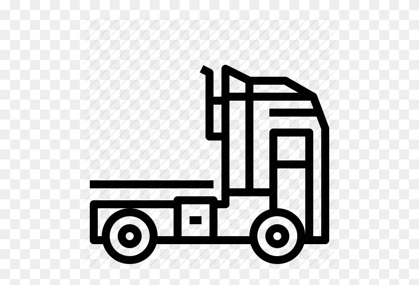 512x512 Construction, Crane, Lorry, Tow, Trailer, Truck Icon - Truck And Trailer Clip Art