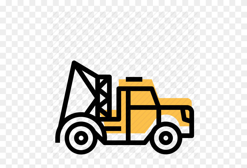 512x512 Construcción, Grúa, Camión, Remolque, Camión, Trucktrailer Icon - Dune Buggy Clipart
