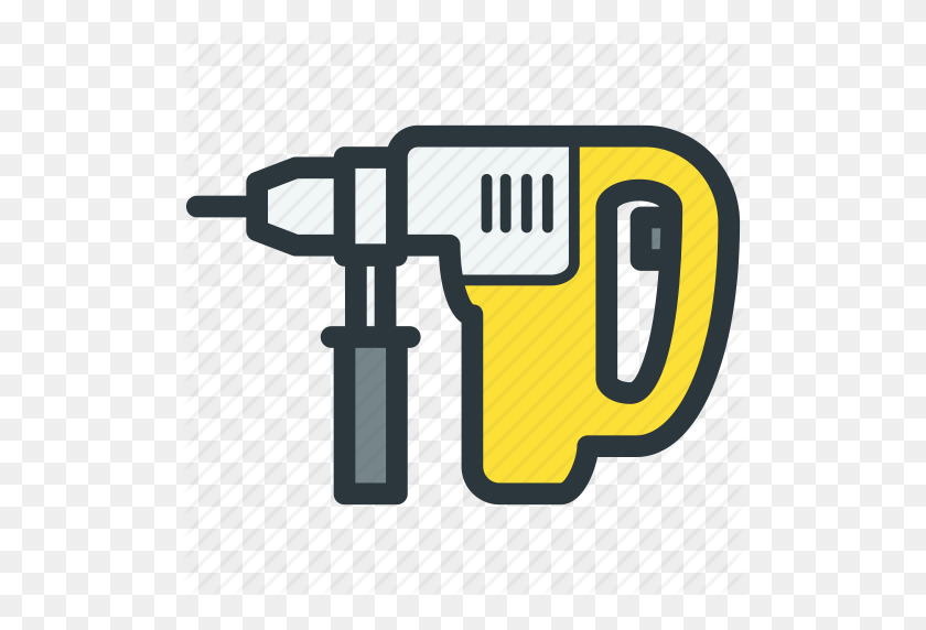 512x512 Construction Equipment, Drill, Perforator, Repair Tool Icon - Construction Tools PNG