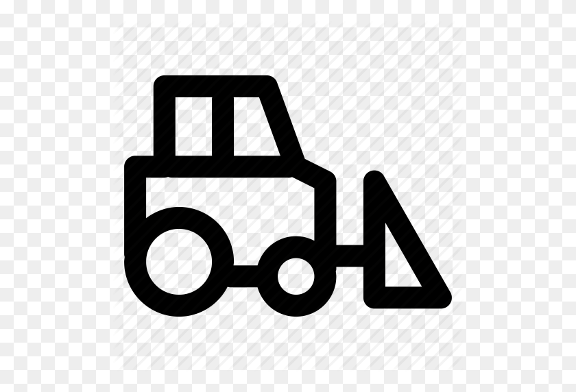 512x512 Construction, Heavy Equipment, Loader Icon - Construction Equipment Clipart Black And White