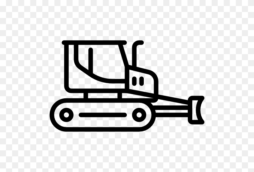 512x512 Construction Machinery Icon - Trackhoe Clipart