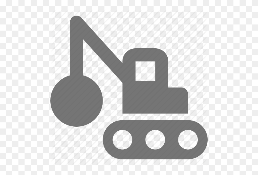 512x512 Construction, Truck, Wrecking Ball Icon - Wrecking Ball PNG