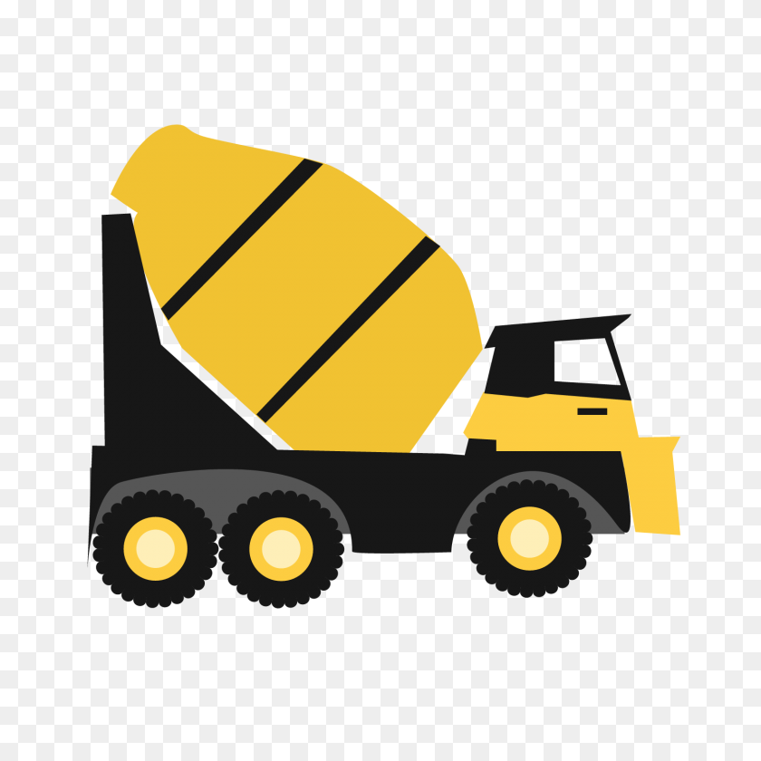 1500x1500 Construction Trucks - Concrete Truck Clipart