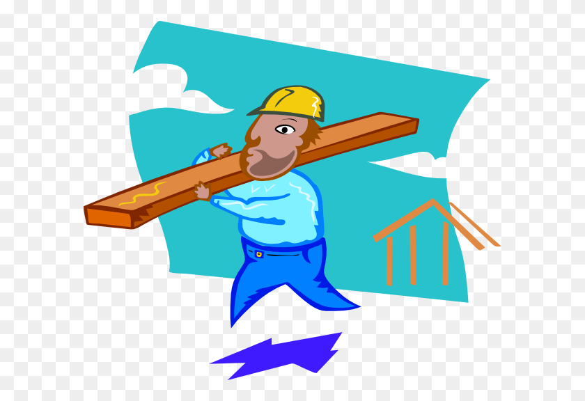 600x516 Construction Worker Clip Art - Construction Worker PNG