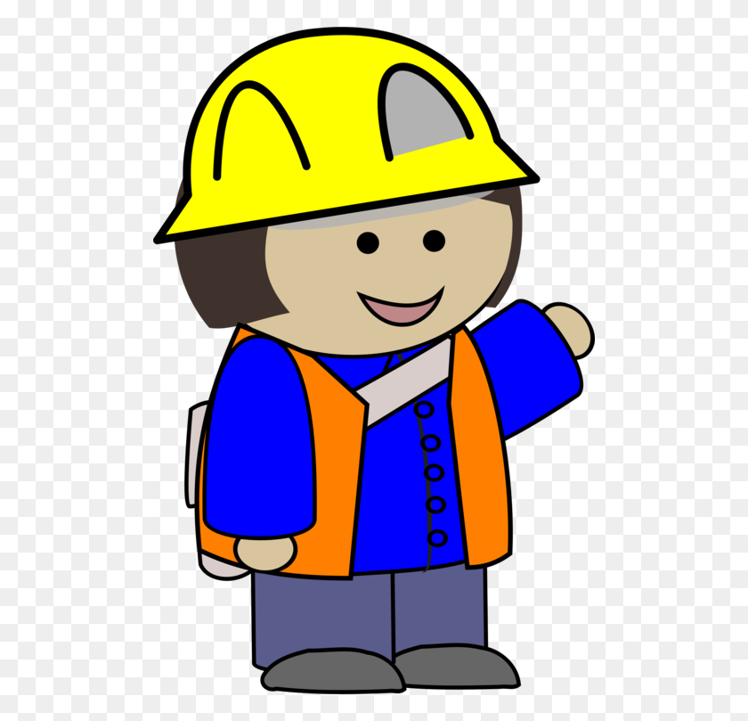 496x749 Construction Worker Laborer Computer Icons Building Free - Safety Vest Clipart