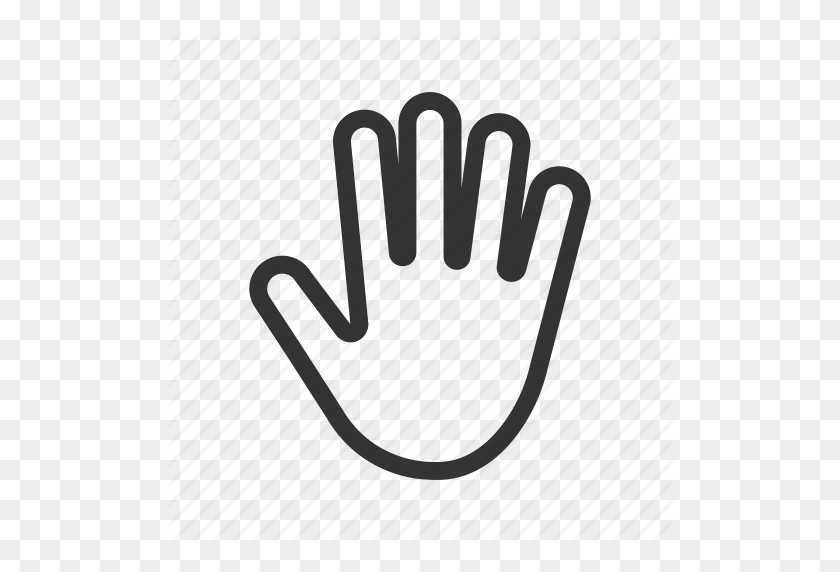 512x512 Contact, Fingers, Five, Hand Gesture, Open, Palm Icon - Open Hand PNG
