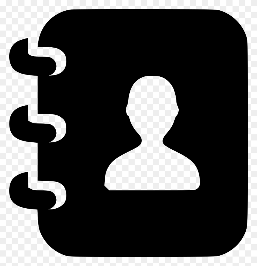 942x980 Contacts Book Png Icon Free Download - Book Silhouette PNG