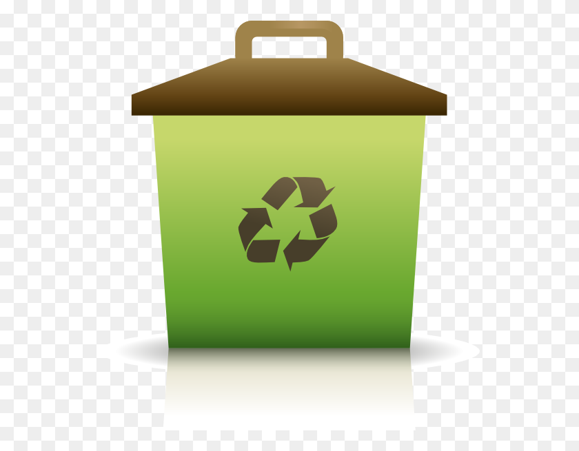 552x595 Container Clipart Green - Recycle Clipart Free