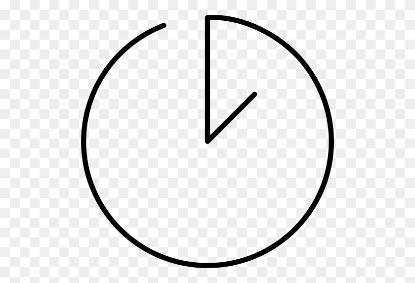 512x512 Continuous Line Clock - Clock Icon PNG