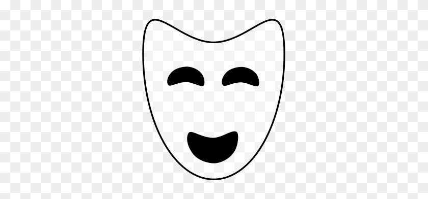 296x332 Contour Comedy Mask - Comedy PNG
