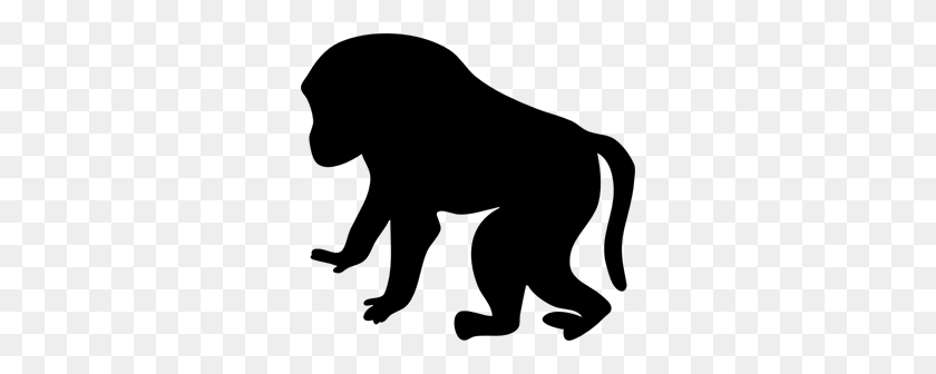 300x276 Contour Png Images, Icon, Cliparts - Gorilla Clipart Black And White