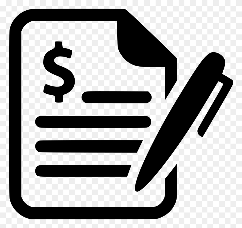 981x924 Contract Agreement Deal Business Signature Bill Png Icon Free - Bill PNG