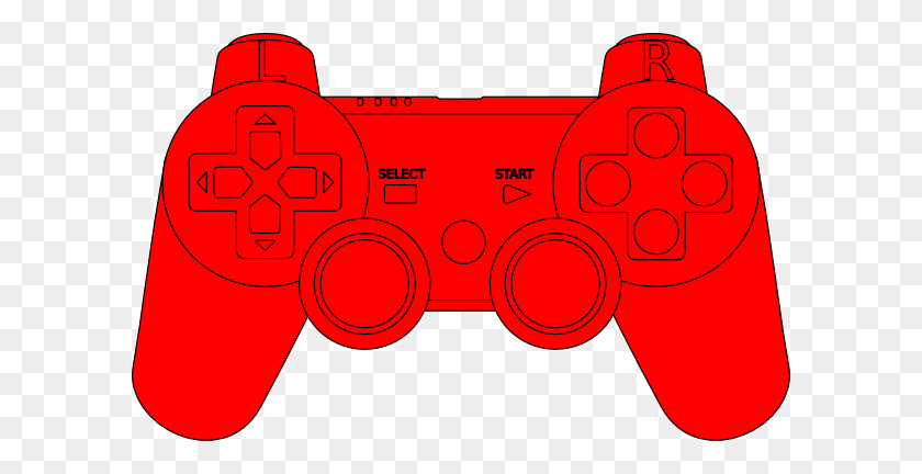 600x372 Controller Red Clip Art - Ps3 PNG