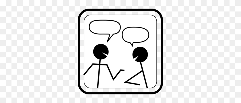 297x299 Conversation - Talking Clipart Black And White