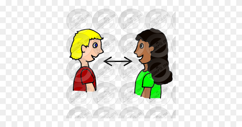 380x380 Conversation Picture - Eye Contact Clipart