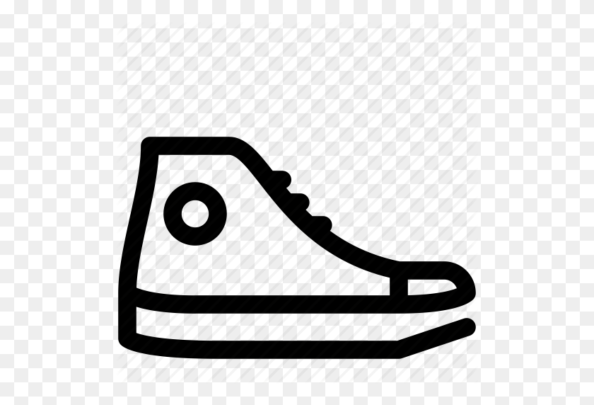512x512 Converse Clipart Vans Shoe - Slippers Clipart Black And White