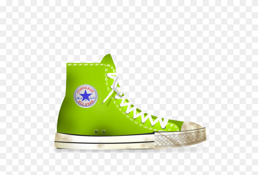512x512 Converse, Dirty, Lime Icon - Converse PNG