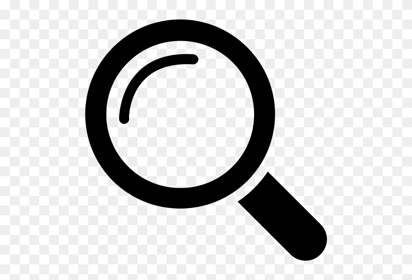 512x512 Convex Lens, Magnifier, Magnifying Glass, Search Tool, Zoom Tool Icon - White Magnifying Glass Icon PNG