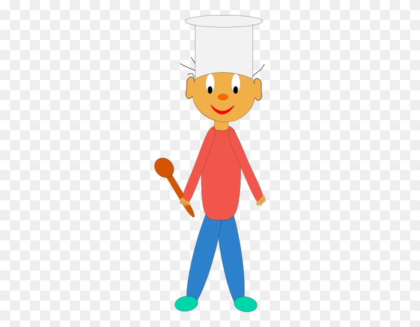 222x593 Cocinero Chef Clipart De Dibujos Animados - Chef Clipart Png