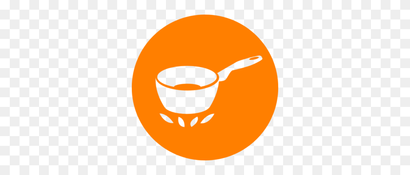 300x300 Cook Orange Pot Clip Art - Cooking Clipart PNG