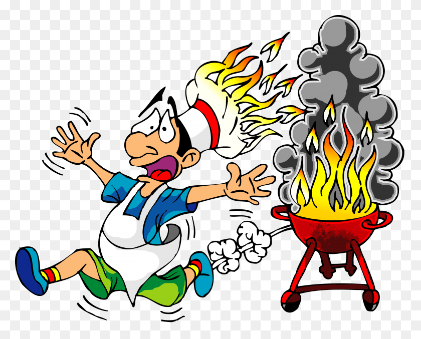 3527x2793 Cocinar Con Sombrero De Fuego Divertido Clipart - Raro Clipart
