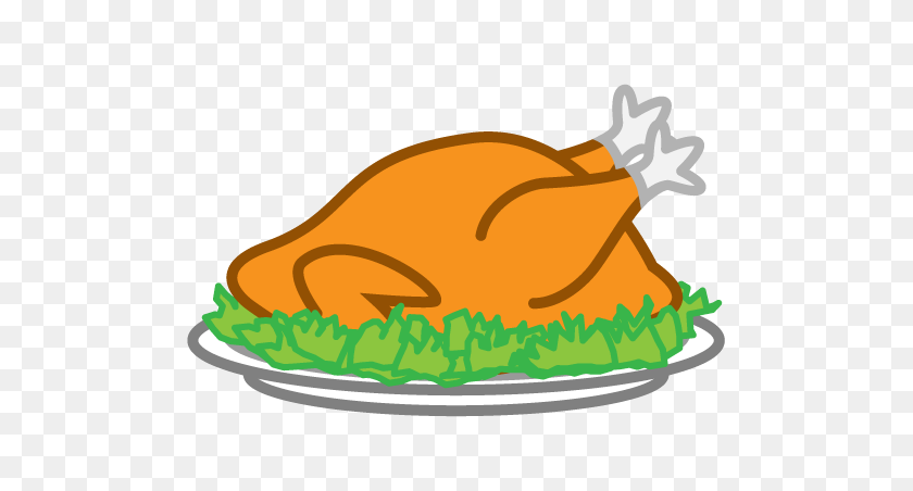 500x392 Cooked Turkey Clipart Black And White - Ham Clipart